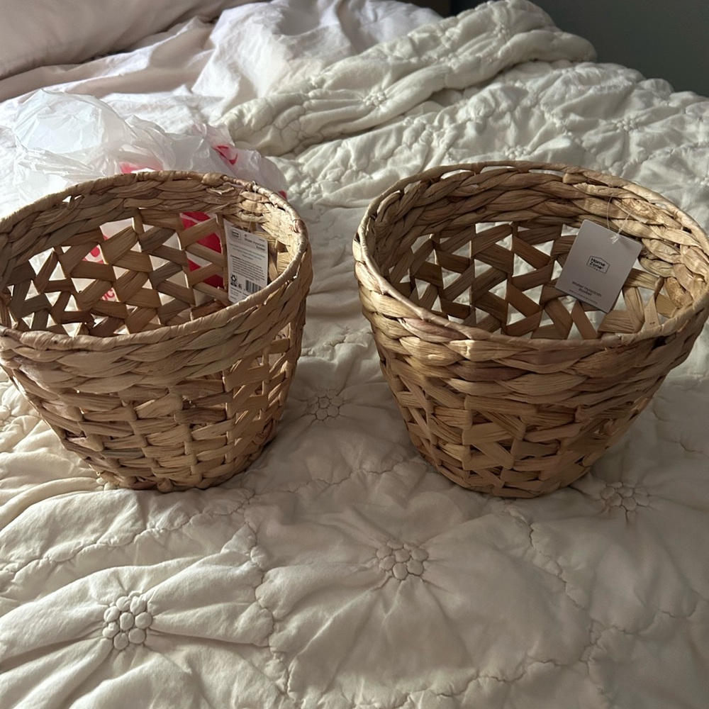 Natural Woven Basket Set of 2